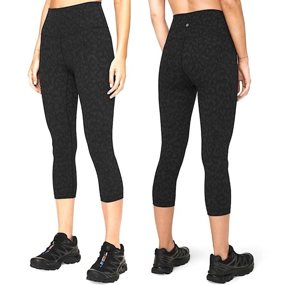 Lululemon Wunder Under Crop High-Rise Luxtreme 21" Formation Camo Deep Coal 2 - Picture 1 of 11